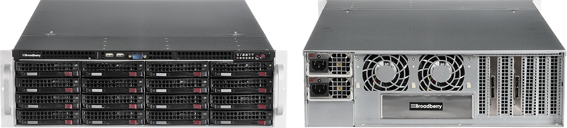 Broadberry Storage Server Front and Back
